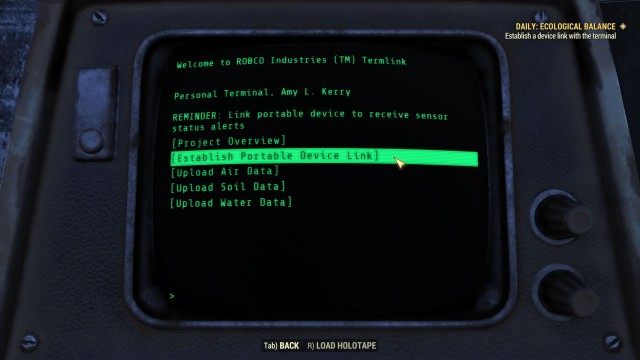 Establish a device link with the terminal