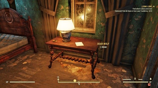 (Optional) Find all clues in Van Lowe Taxidermy (0/5)