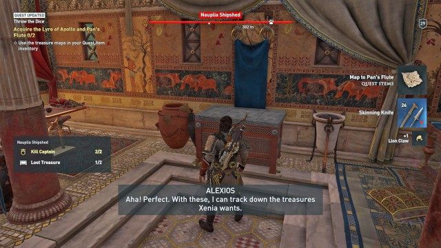 Acquire the stolen map at Autolykos's house