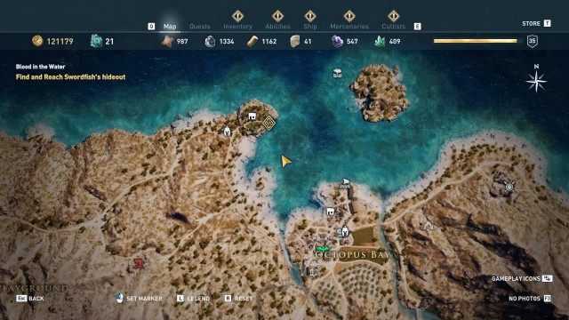 Find and Reach Swordfish's hideout