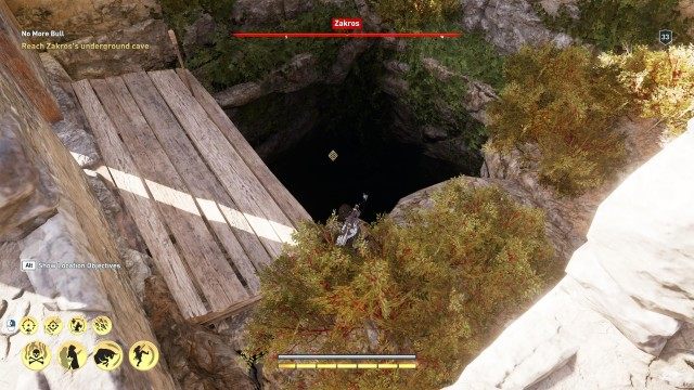 Reach Zakros's underground cave