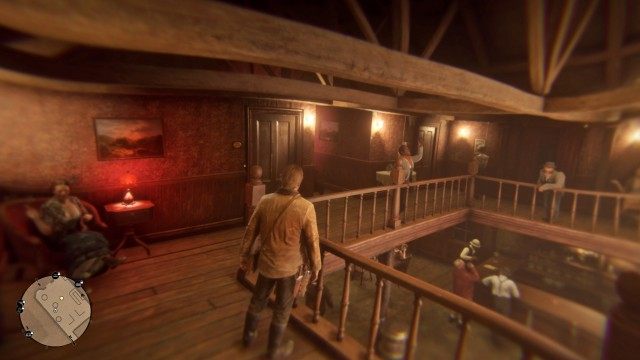Find Lenny in the saloon