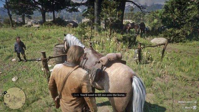 Mount your horse / Wait for Jack / Go to the fishing spot