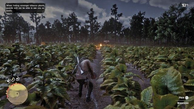 Douse the tobacco fields with moonshine