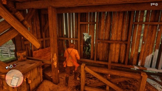 Escape through the hole in the barn wall