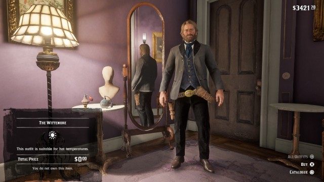 Follow Trelawny into the tailors / Buy the Fine Three-Piece Town Suit from the tailor