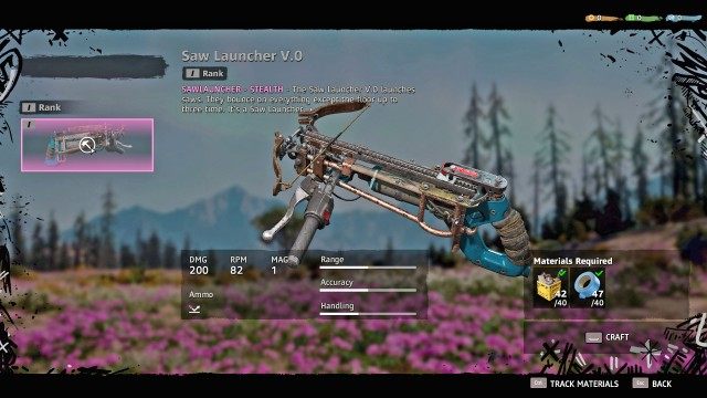 CRAFT and EQUIP a Saw Launcher