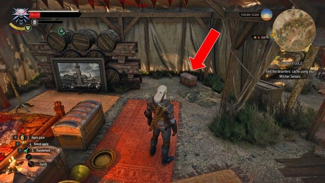 Find the bandits' treasure using your Witcher Senses.