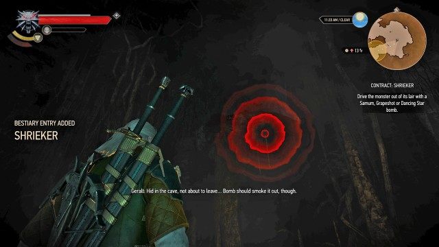 Follow the blood trail using your Witcher Senses.