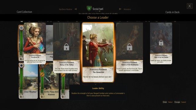 Win a unique card from a member of the Scoia'tael band.