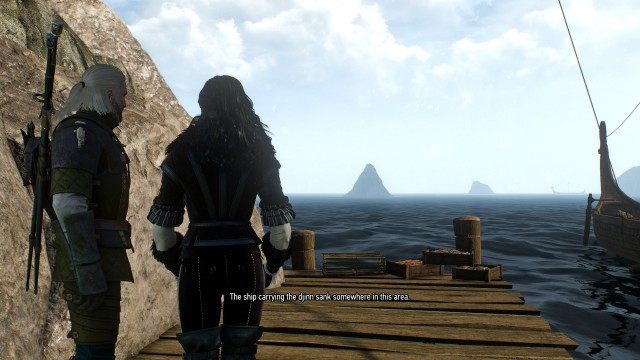 Go to Larvik's harbor with Yennefer. / Talk to Yennefer.