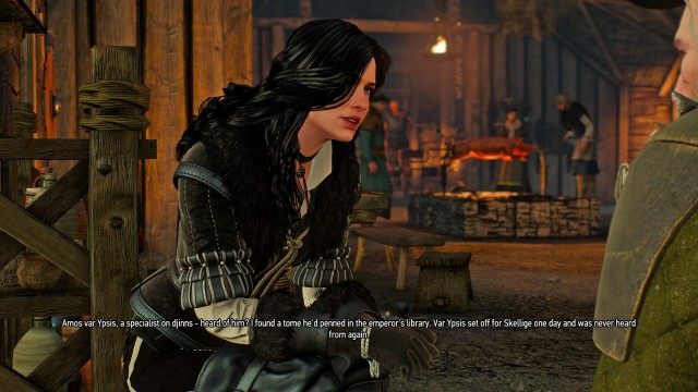 Accompany Yennefer on the way to Larvik. / Meet Yennefer in Larvik.
