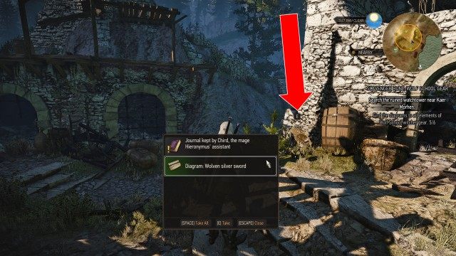Search the ruined watchtower near Kaer Morhen.
