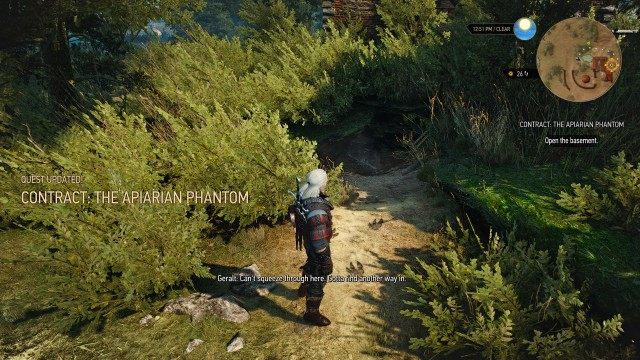Follow the footprints using your Witcher Senses. / Search the area around the lake using your Witcher Senses.