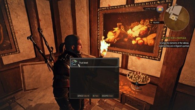 Go to the painting studio. / Arrange the elements of the tableau vivant as they are in Olgierd's portrait.