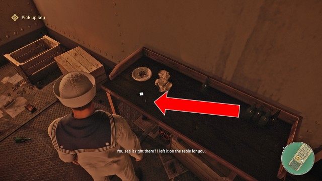 Find the gun / Talk to the janitor / Pick up key