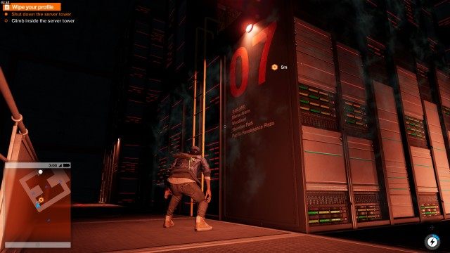 Climb inside the server tower