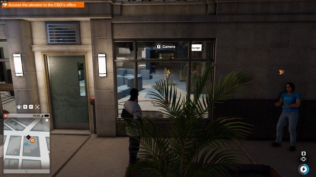 Access the elevator to the CEO's office