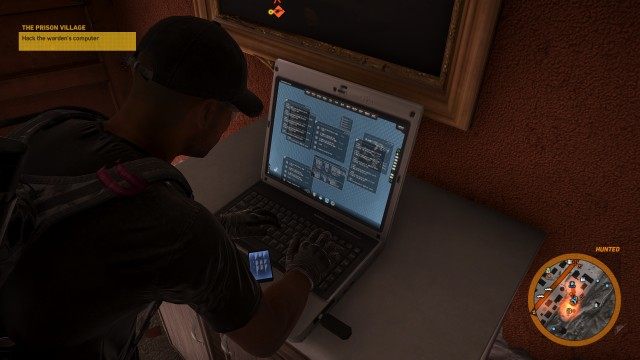 Hack the warden's computer