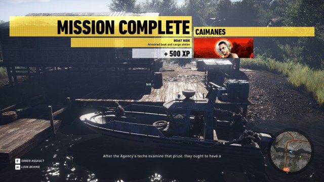 Take the armored boat to the delivery point
