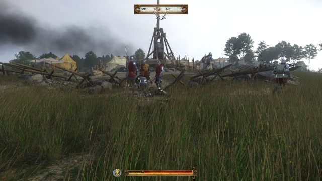 Go quickly and help defend the trebuchet!