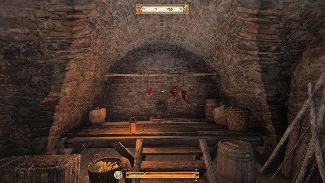 I found game in the cellar of the inn.