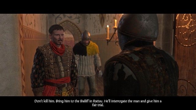 Tell Sir Radzig what the bandits want you to do.